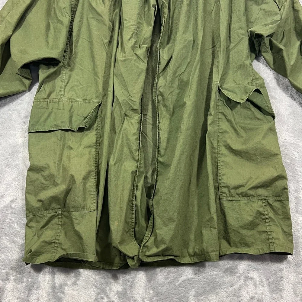 Pierre D'Alby Utility Jacket Womens M Green Good Vintage Oversized Cargo Snap